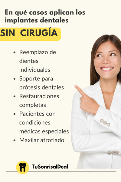 implantes dentales sin cirugia infografia