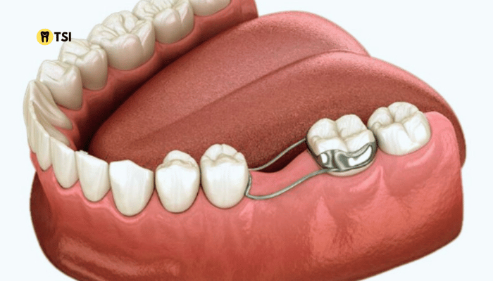 mantenedor de espacio dental aspecto