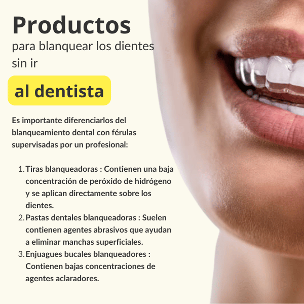 productos permiten blanquear dientes dentista